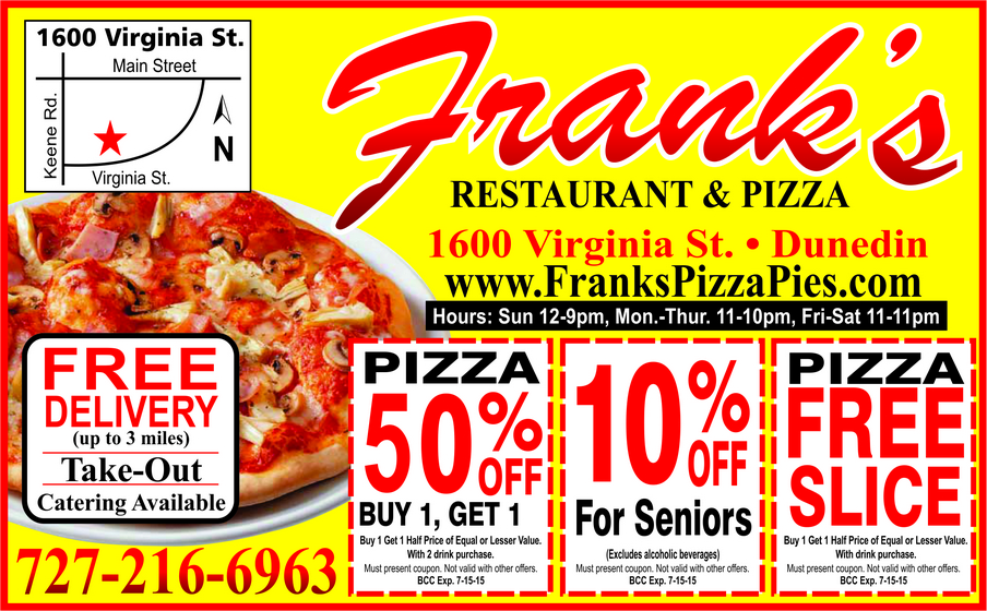 Coupon for Frank's Restaurant & Pizza