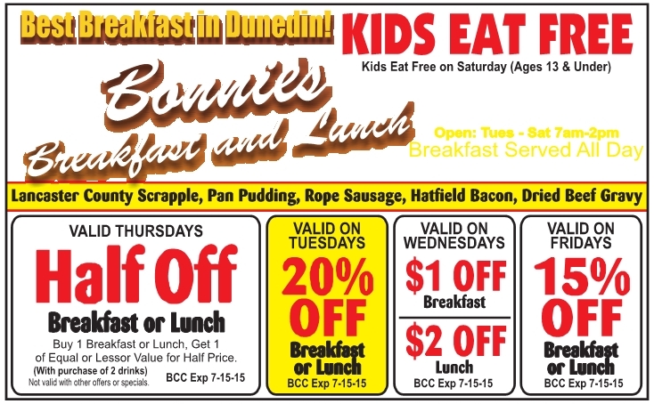 Coupon for Bonnie's Breakfast & Lunch