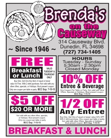 Coupon for Brenda's on the Causeway