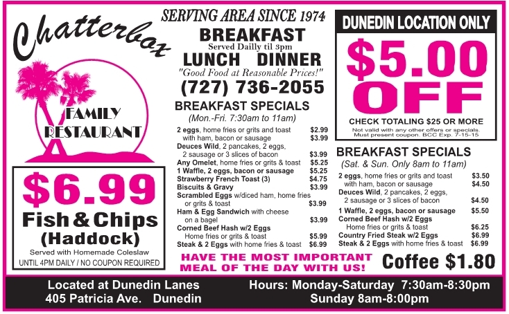 Coupon for Chatterbox Family Restaurant