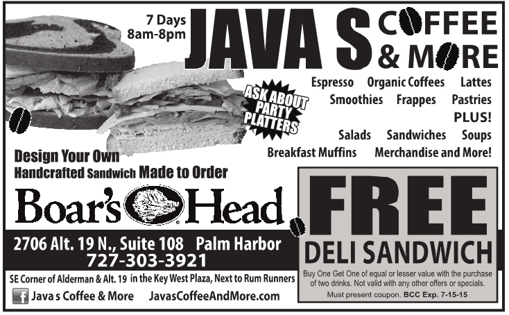 Coupon for Java's Coffee & More