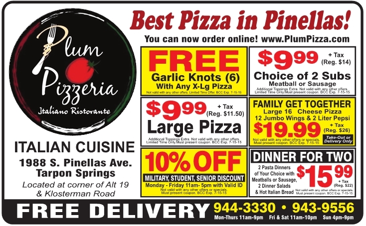 Coupon for Plum Tomato Pizzeria